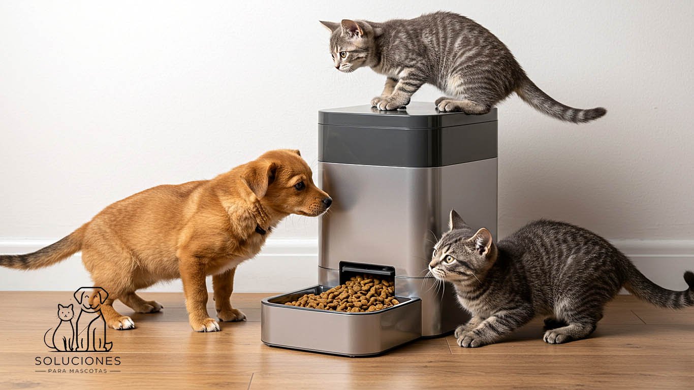 Comedores para gatos y perros: www.solucionesparamascotas.com