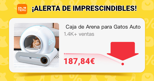Arenero automatico para gatos en Temu